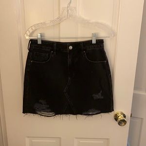 Black jean skirt
